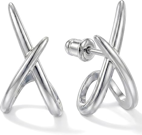 MUMREUES Earrings 925 Silver for Women 14 K Gold-Plated Small Stud Earrings Minimalist Stud Gold Stud Earrings Ear Jewellery Gifts