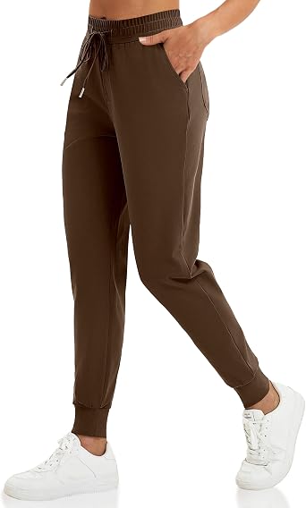 VOOVEEYA Womens Yoga Joggers Pants Stretchy Sweatpants with Pockets High Waist for Workout, Running, Lounge, Travel