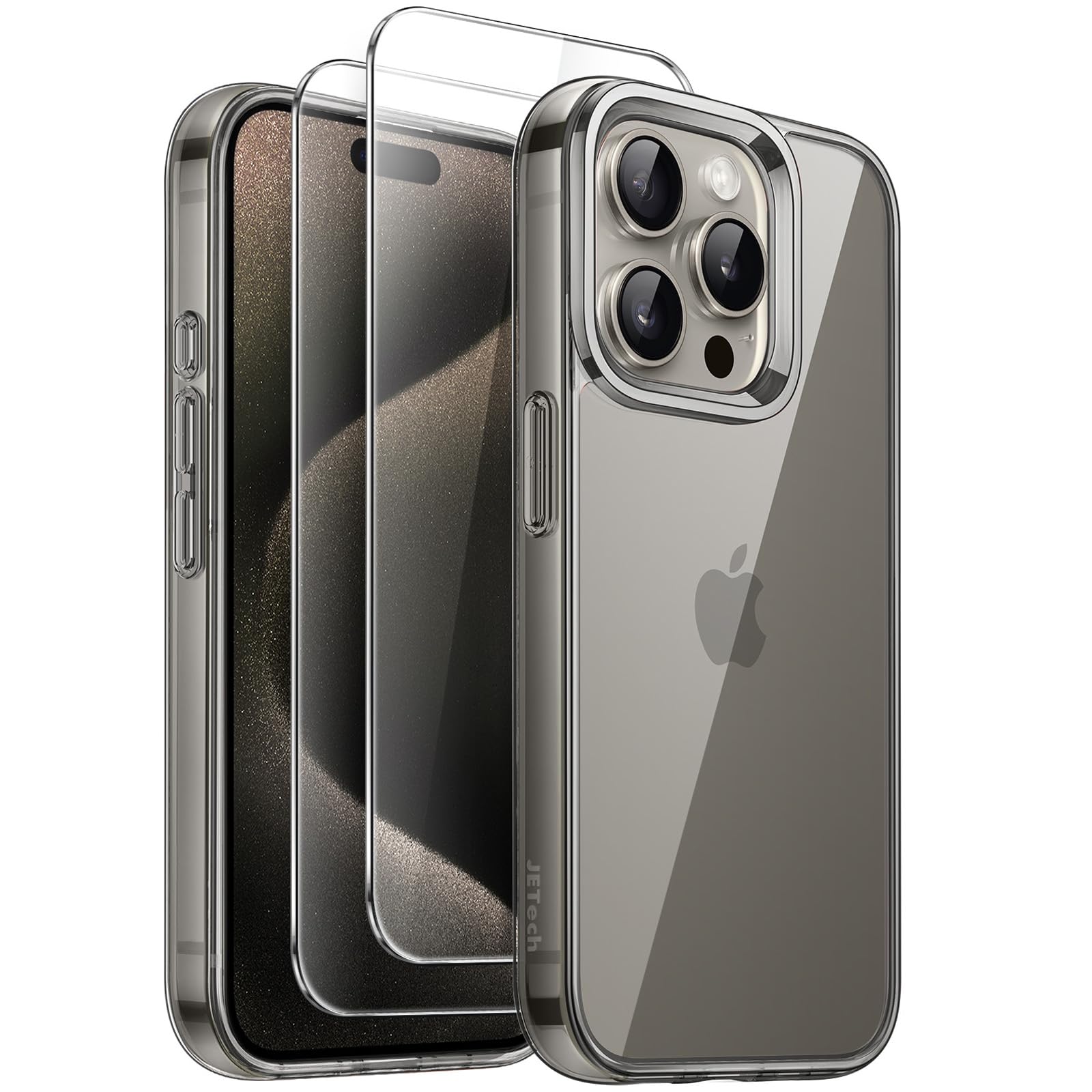 JETech 3-in-1 Hülle Für IPhone 14 (6,1 Zoll) – Mit 2x Glas Schutzfolie, Stoßfest & Klar