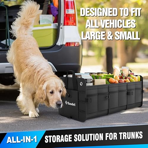 Miniatura 5 de Organizador de maletero de coche Knodel, plegable, resistente, plegable, organizador de almacenamiento para maletero de coche, organizador de carga