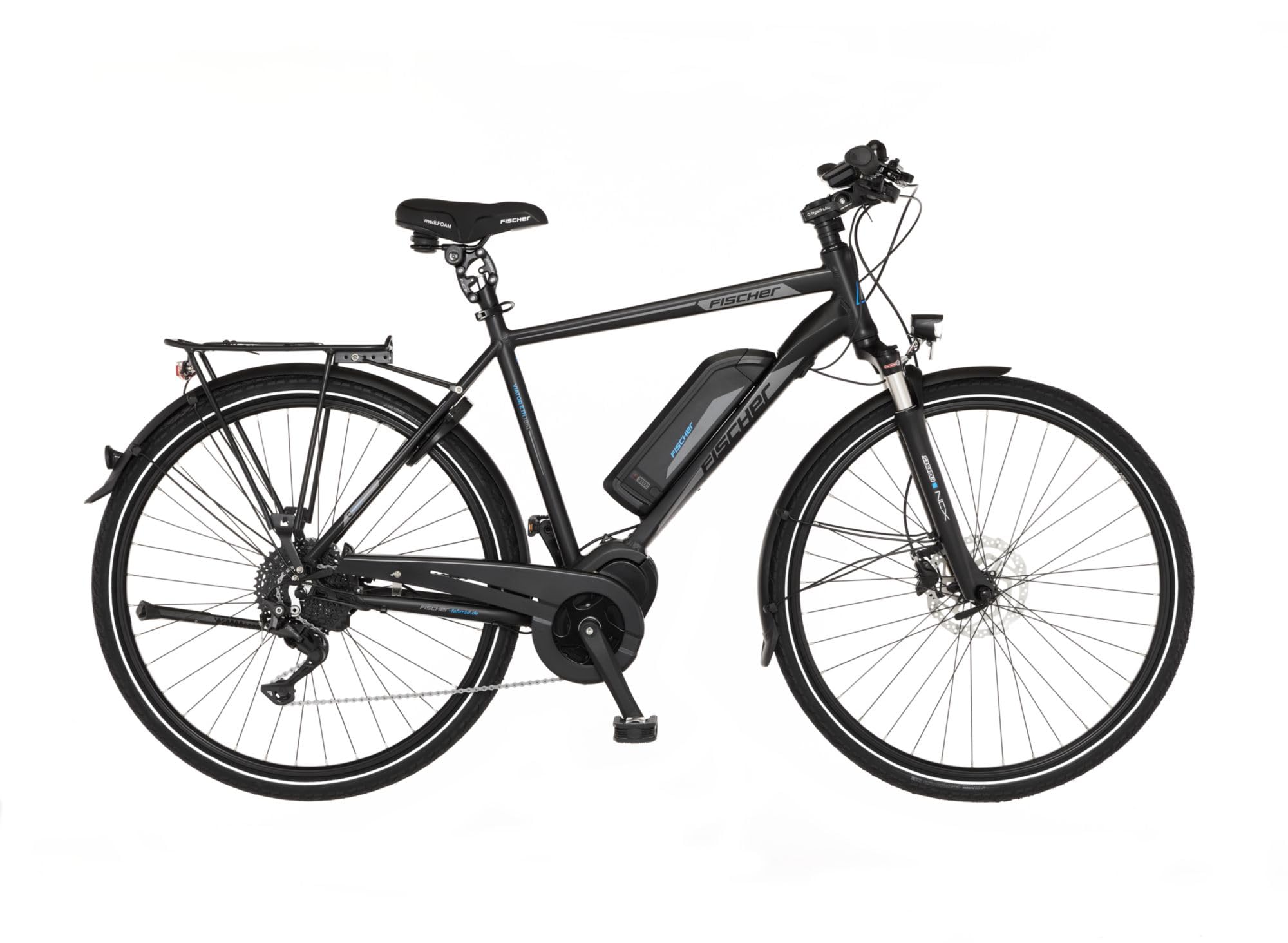 Fischer E-Bike Trekking Viator ETH 1861, Elektrofahrrad für Herren, RH 50 cm, Mittelmotor 80 Nm, 48 V Akku
