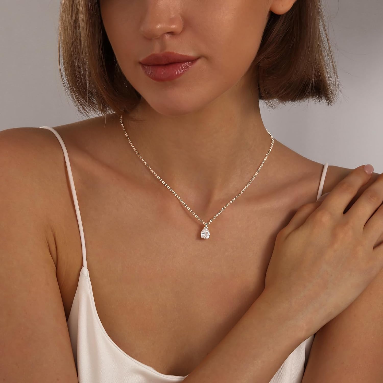 Gold Necklace for Women 14K Gold Plated Dainty Pendant Chain Puffy Heart Italian Horn Radiant Sun Compass CZ Teardrop Bow Charm Trendy Jewelry Gift - Image 3