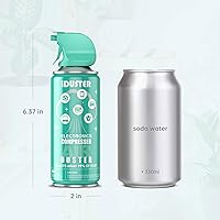 Vista 5 de Aire Comprimido en Lata para Computadora - iDuster Limpiador Electrónico Desechable para Teclado, 2 Piezas (3.5oz)