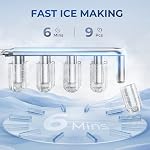 Euhomy Portable Countertop Ice Maker - 9 Cubes in 6 Mins, 26lbs/Day, Self-Cleaning with Ice Scoop & Basket, Compact for Home/Kitchen/Office/RV (Black)