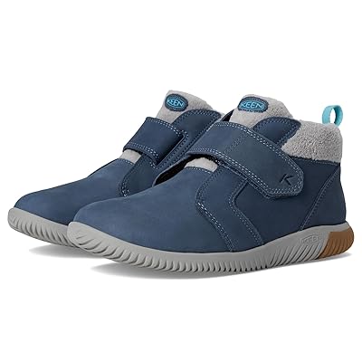 KEEN Kids KNX Middie Easy On Strap Comfortable Barefoot Feel Sneakers (Little Kid/Big Kid) Kids Shoes Vintage Indigo/Alloy