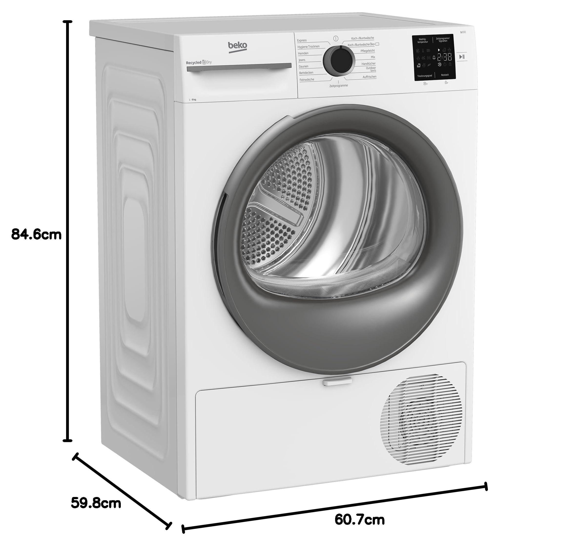 Beko BM3T39210W1 Wärmepumpentrockner 9 kg – Bild 7