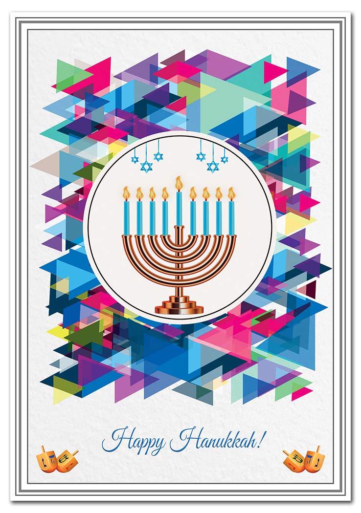 Happy Hanukkah Greeting Card - Jewish Festival Of Lights Celebration Card