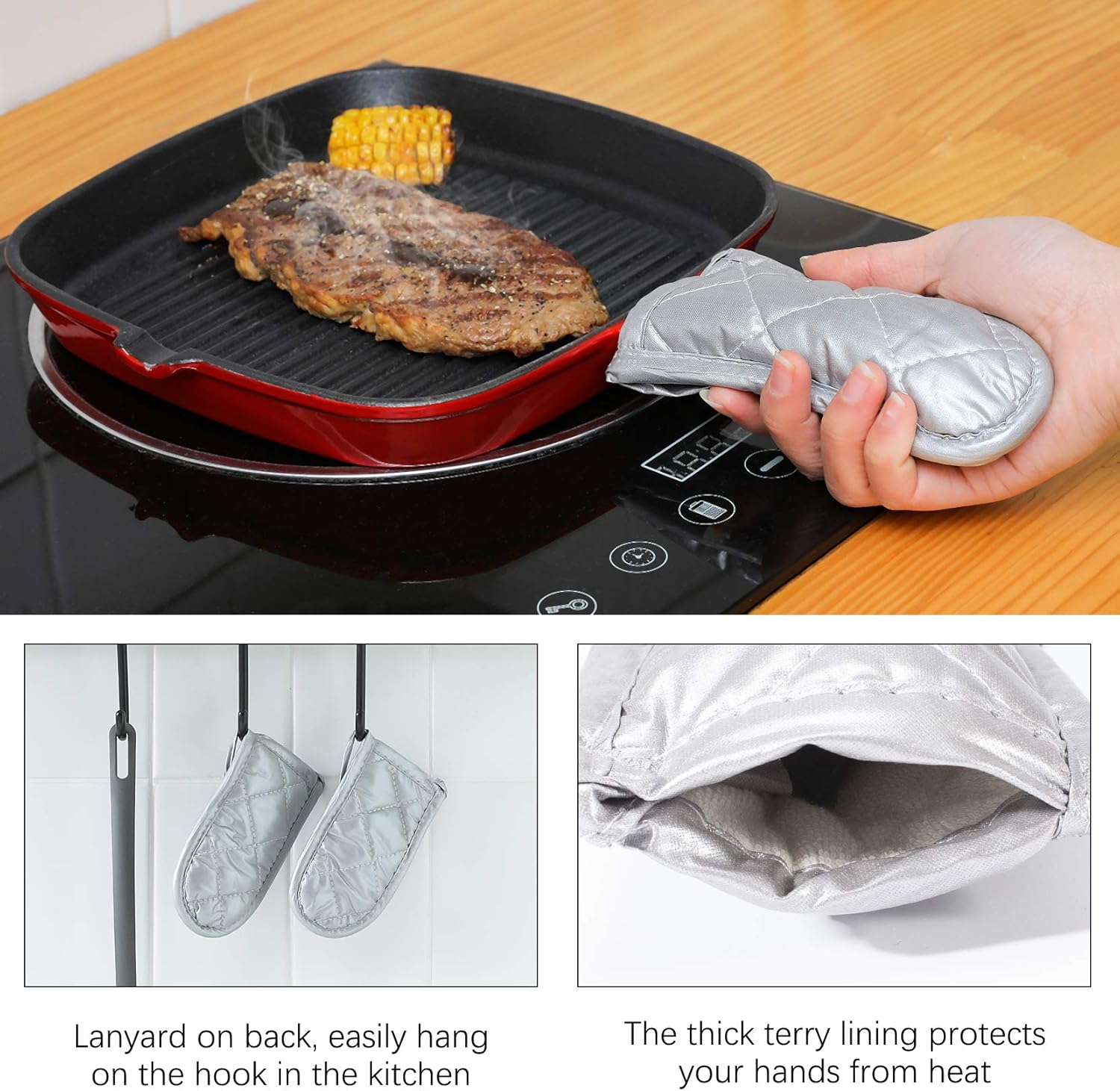 Cast Iron Skillet Handle Covers, Pot Handle Covers Heat Resistant, Pot