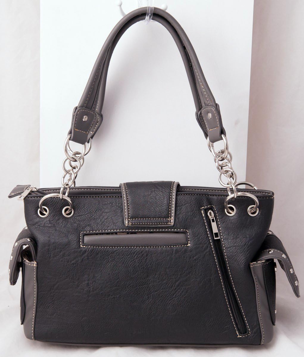 HW Collection Vibrant Butterfly Western Style Purse for Women Rhinestone Buckle Shoulder Handbag