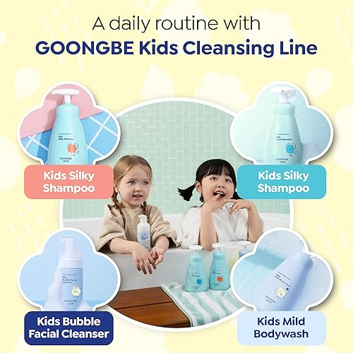 Vista 8 de GOONGBE Champú Sedoso para Niños - Champú Coreano Suavizante para Cabello Infantil - Cabello Brillante y Sedoso para Cabello Débil, Encrespado