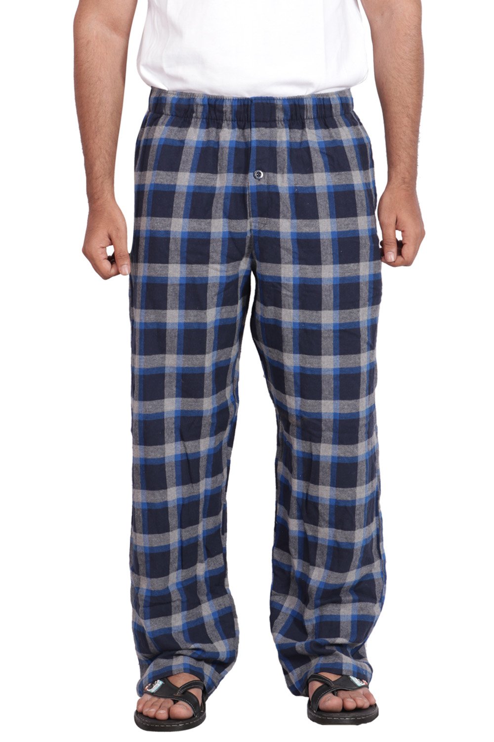 twist Mens Blue Checked Cotton Comfort Night Western Global Desi Wear Pyjama Pant-picture-32