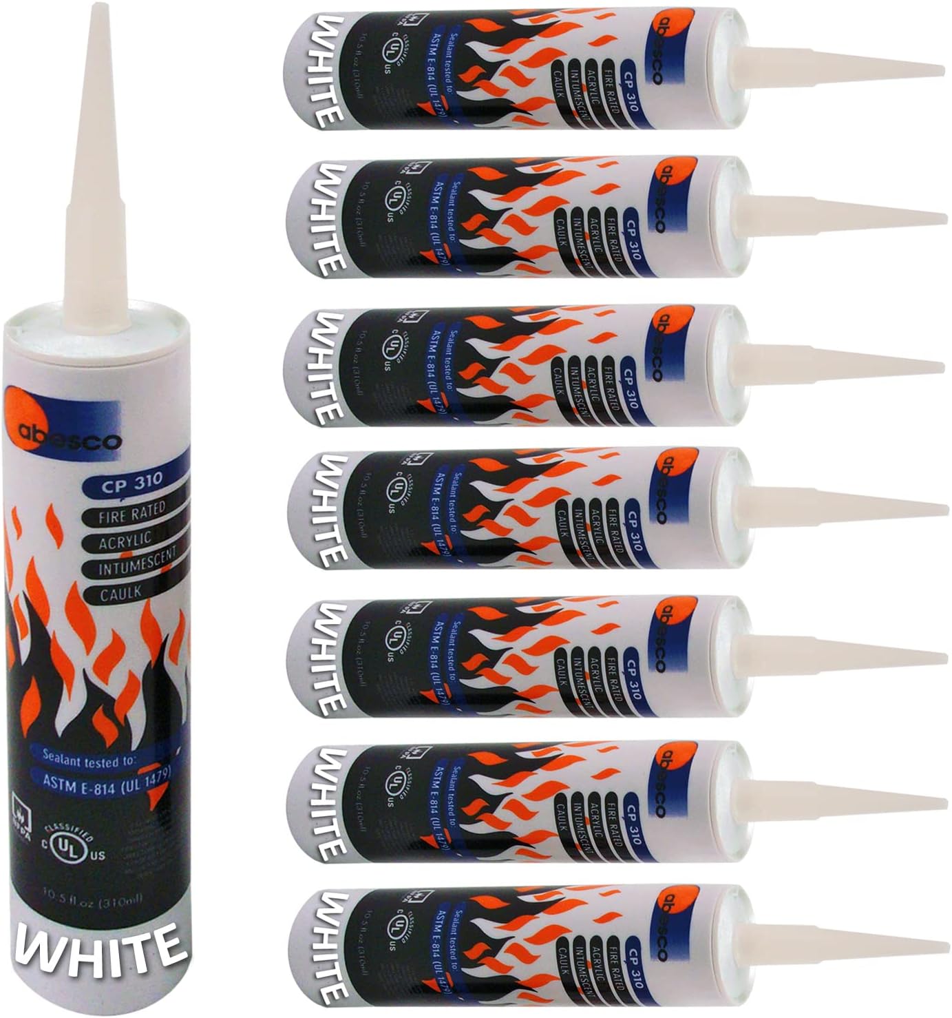 CP310 Fire Rated Acrylic Intumescent Mastic Caulk - 10.5 fl.oz - White (4 Pack)