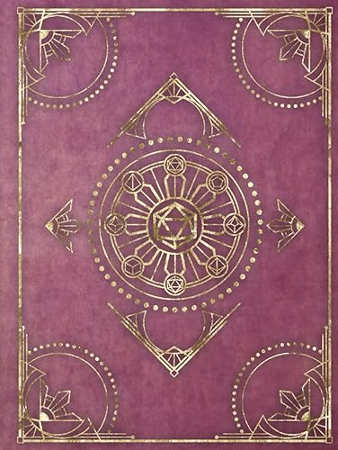 RPG Character Journal: DnD 5e Character Sheets and Lined Paper Notebook | Pink Art Deco | Character, Campaign, and Spell Journal for Role Play Games