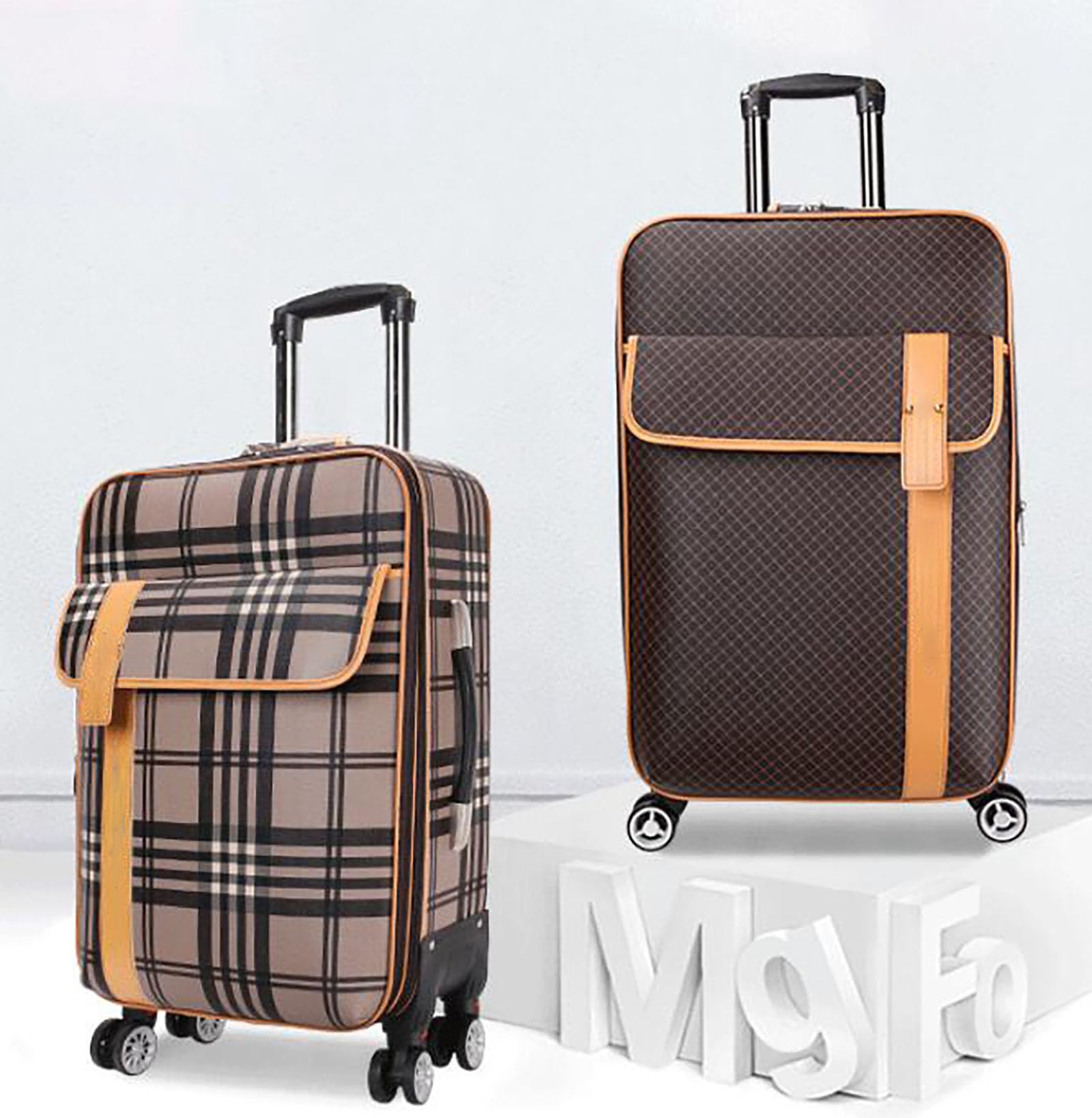 Noś walizkę 20-calową, wyjmowaną walizkę na bagaż podręczny, wygodną na wyjazdy służbowe, ABS + PC Hardshell Spinner Trolley do lekkich 4 kół Bagażnik do kabiny z zamkami TSA,Brown,28