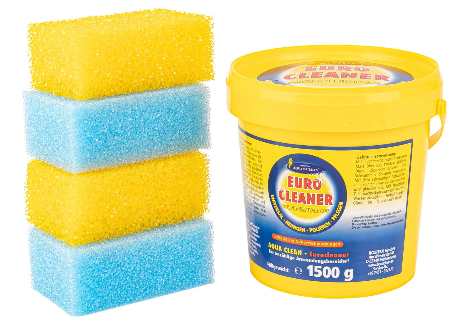 Alicoco AQUA CLEAN Eurocleaner 1,5kg inkl. 4 Schwämme