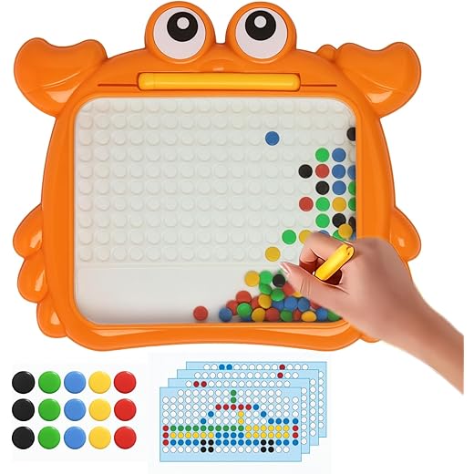 Imagine Crab Magnetic Beads Board for Kids