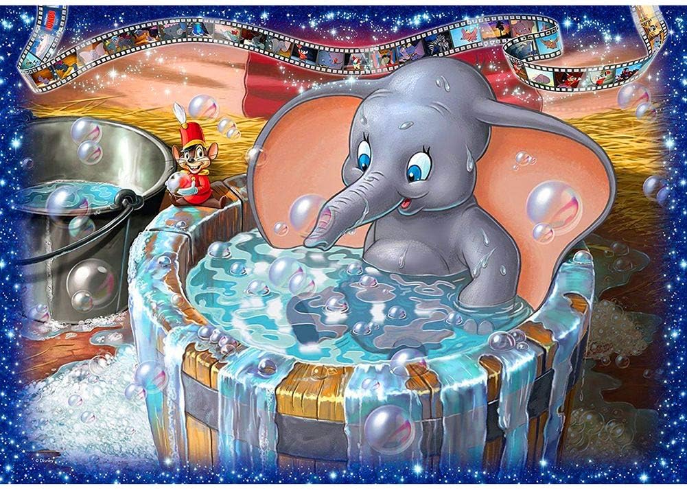 Diamond Painting Kits for Adults,5D DIY Diamond Kits with Full Round Drill Great Decor for Home Elephant Bathing in A Bathtub 15.7x11.8in 1 Pack by INJOYS