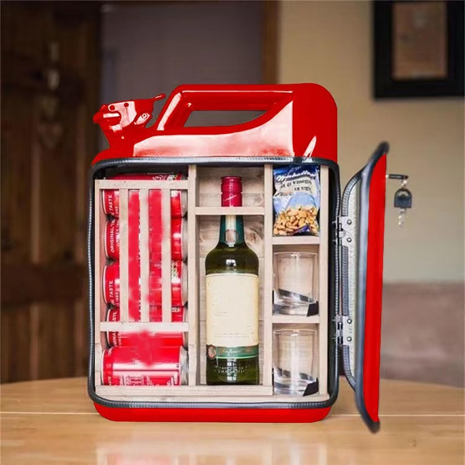 Juego de minibar elegante y funcional como mueble de whisky para rincón de bar