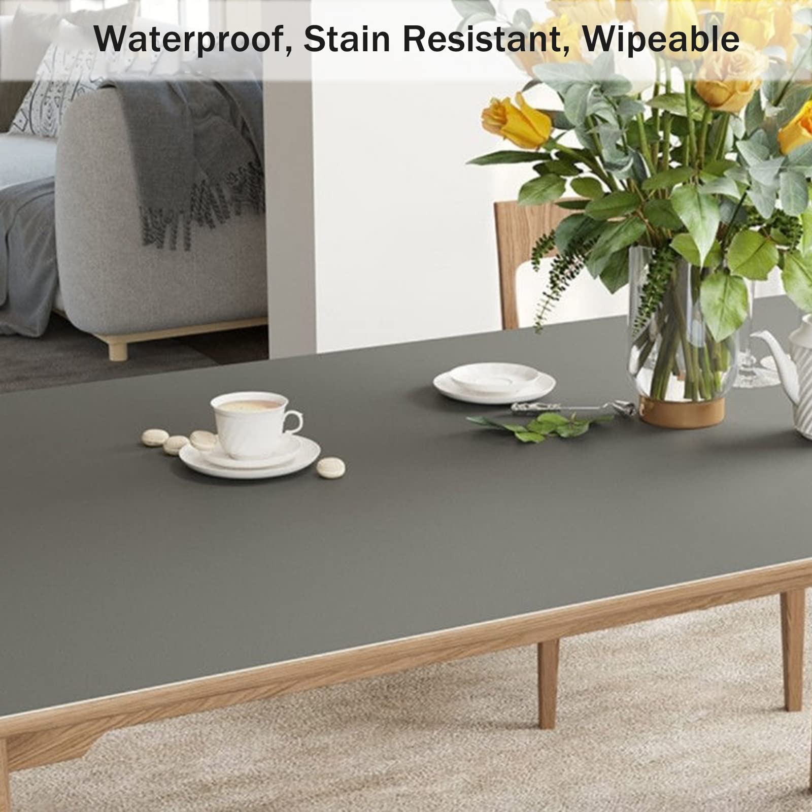 Sottomano in Pelle, Tappetino Scrivania Ufficio, Tappetino Mouse Grande Impermeabile, Tovaglia per Tavolo Antimacchia, Tappetini da Scrivania Pelle Antiscivolo, Modern(Size:90*130cm,Color:Marrone)