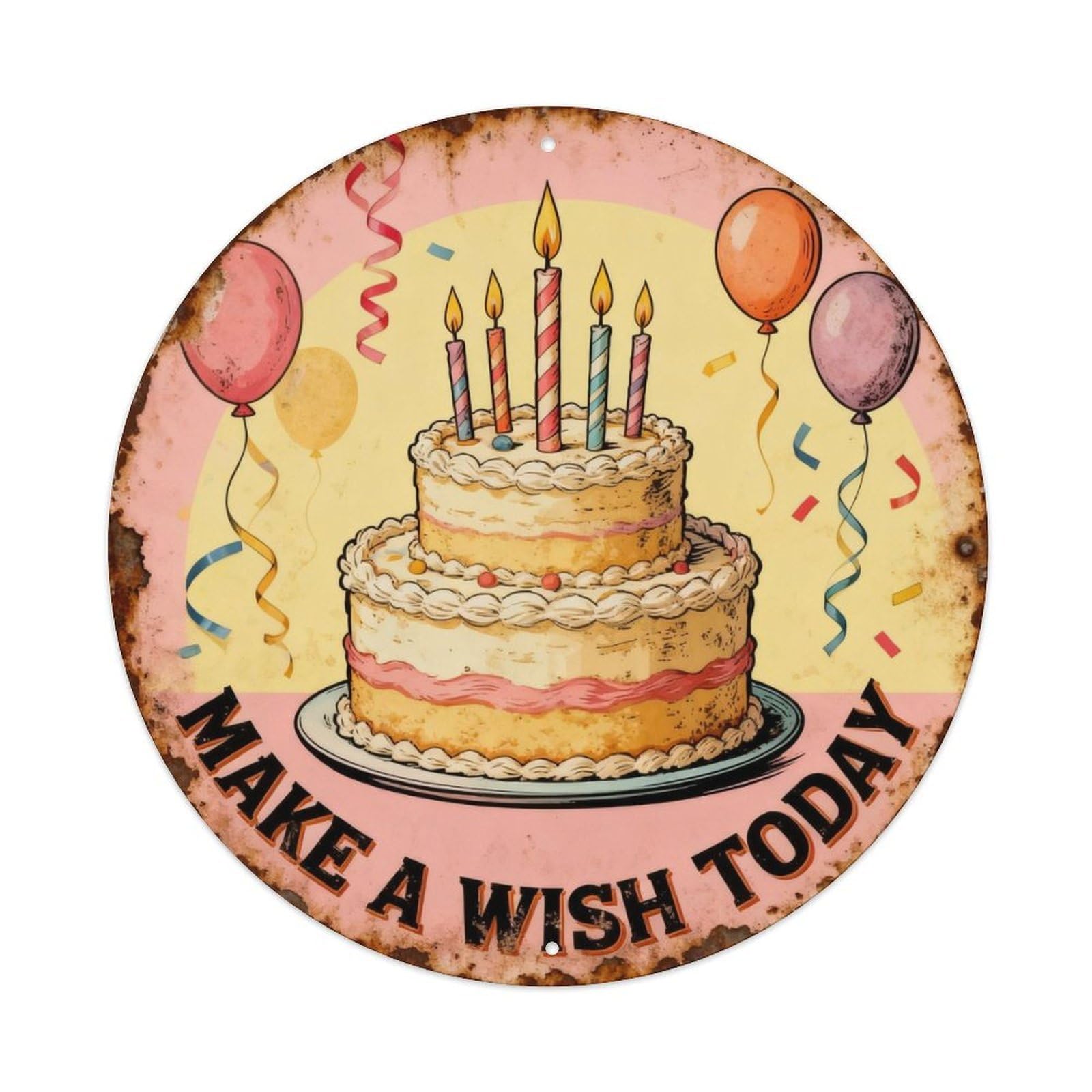 Make A Wish Today Metal Tin Sign Plaque