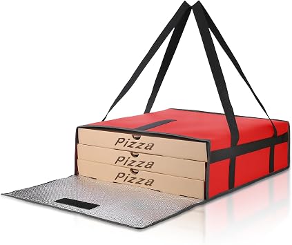 Bodaon Pizza Bags for Delivery, Insulated Pizza Warmer Bag, 20" x 20" x 6"