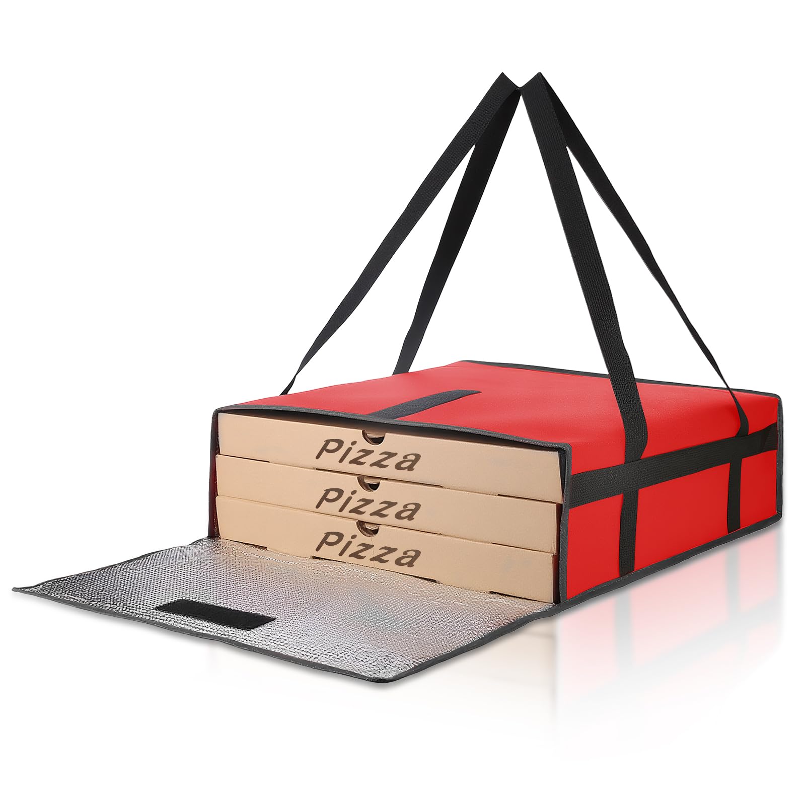 Bodaon Pizza Bags for Delivery, Insulated Pizza Delivery Bag for Delivery Drivers, 20" x 20" x 6" Pizza Warmer Bags for Carry Hot, Thermal Carrier for