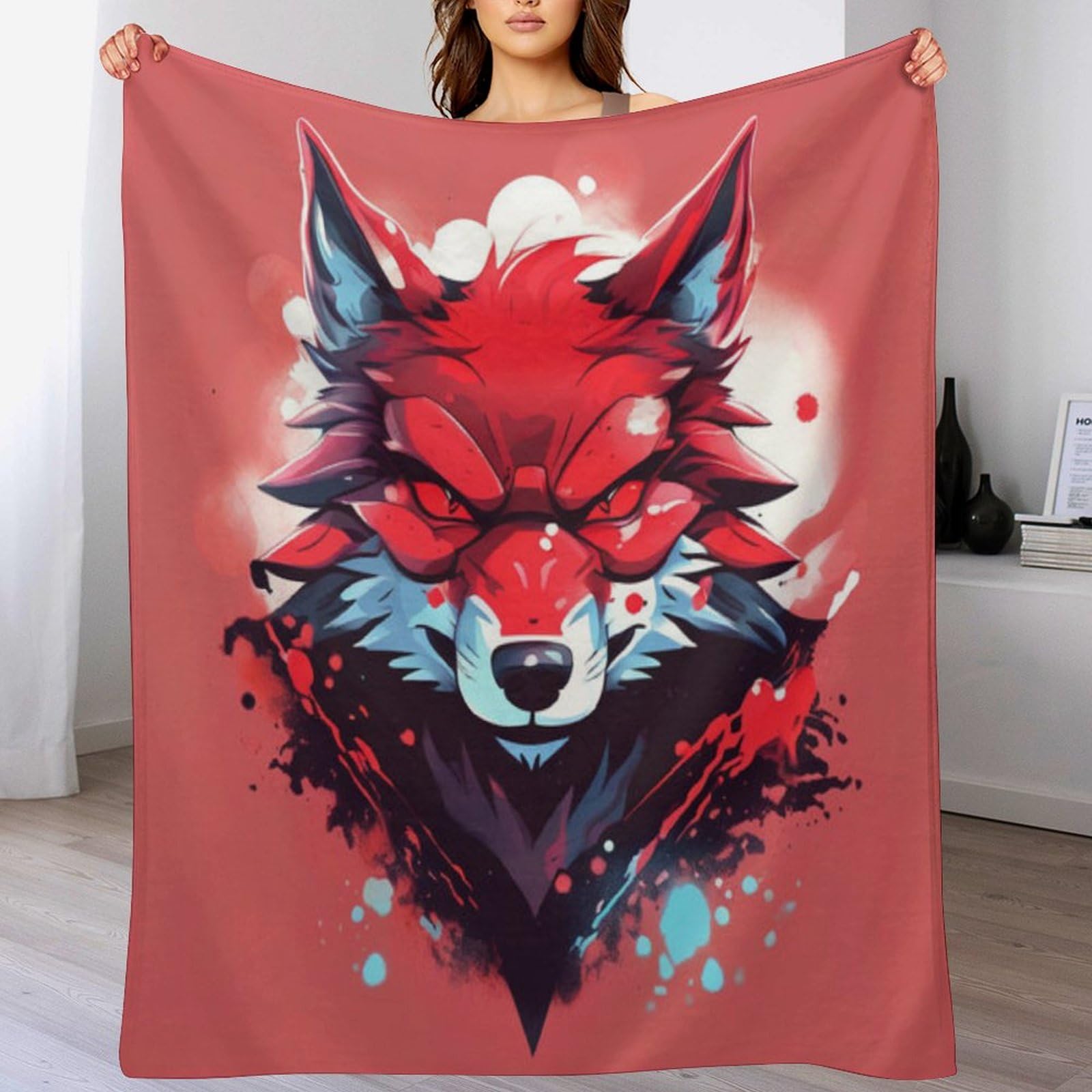 Couverture de loup en polaire pour des soirées cocooning sur le canapé
