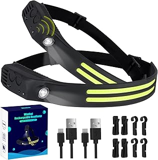 Sponsored You’re seeing this ad based on the product’s relevance to your search query.Learn more about this advertisement Winthai Headlamp LED Rechargeable 2 Super Bright 450 Lux with 5 Modes 1500 mAh Head Torch 230° Ultra Wide Angle LED Headlamp 95 g Light IPX4 Waterproof Ideal for Running Fishing Cycling Camping