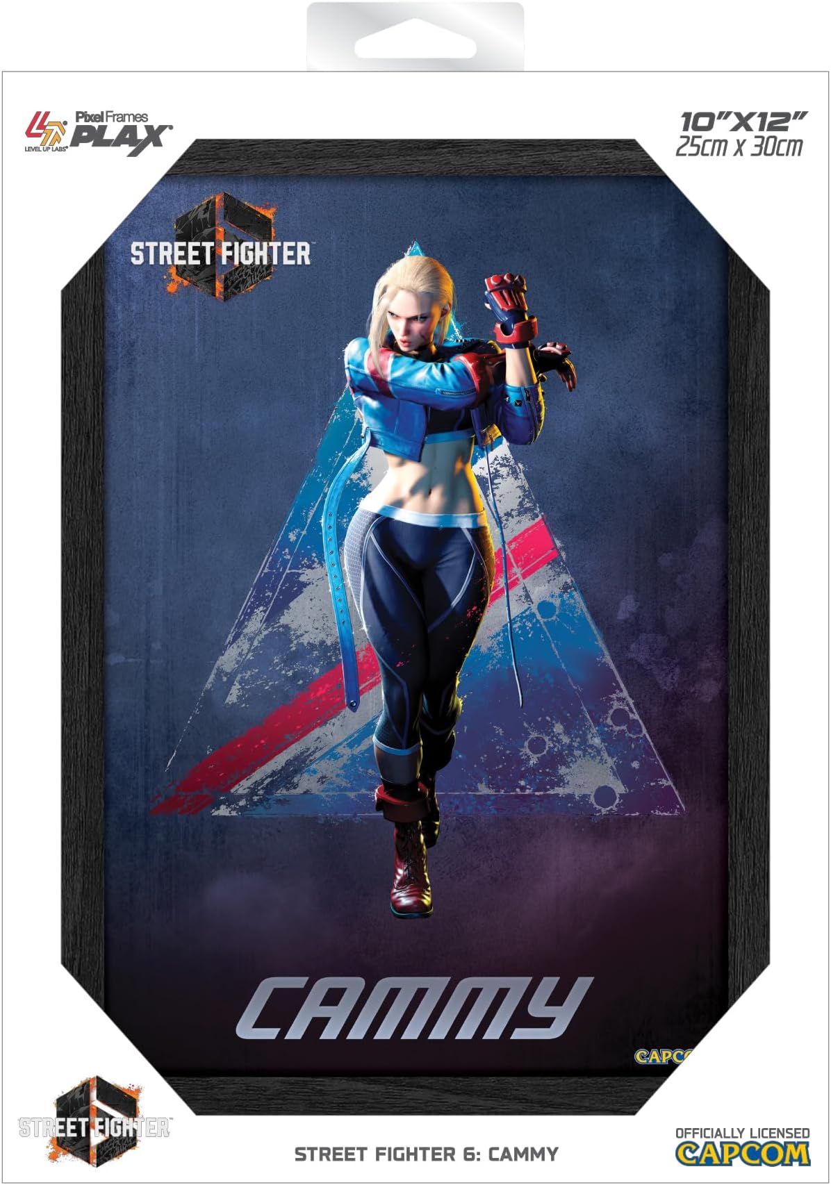 Level Up Labs Pixel Frames PLAX: Street Fighter 6 - Cammy - 3D Framed Lenticular Poster - 10"x12"