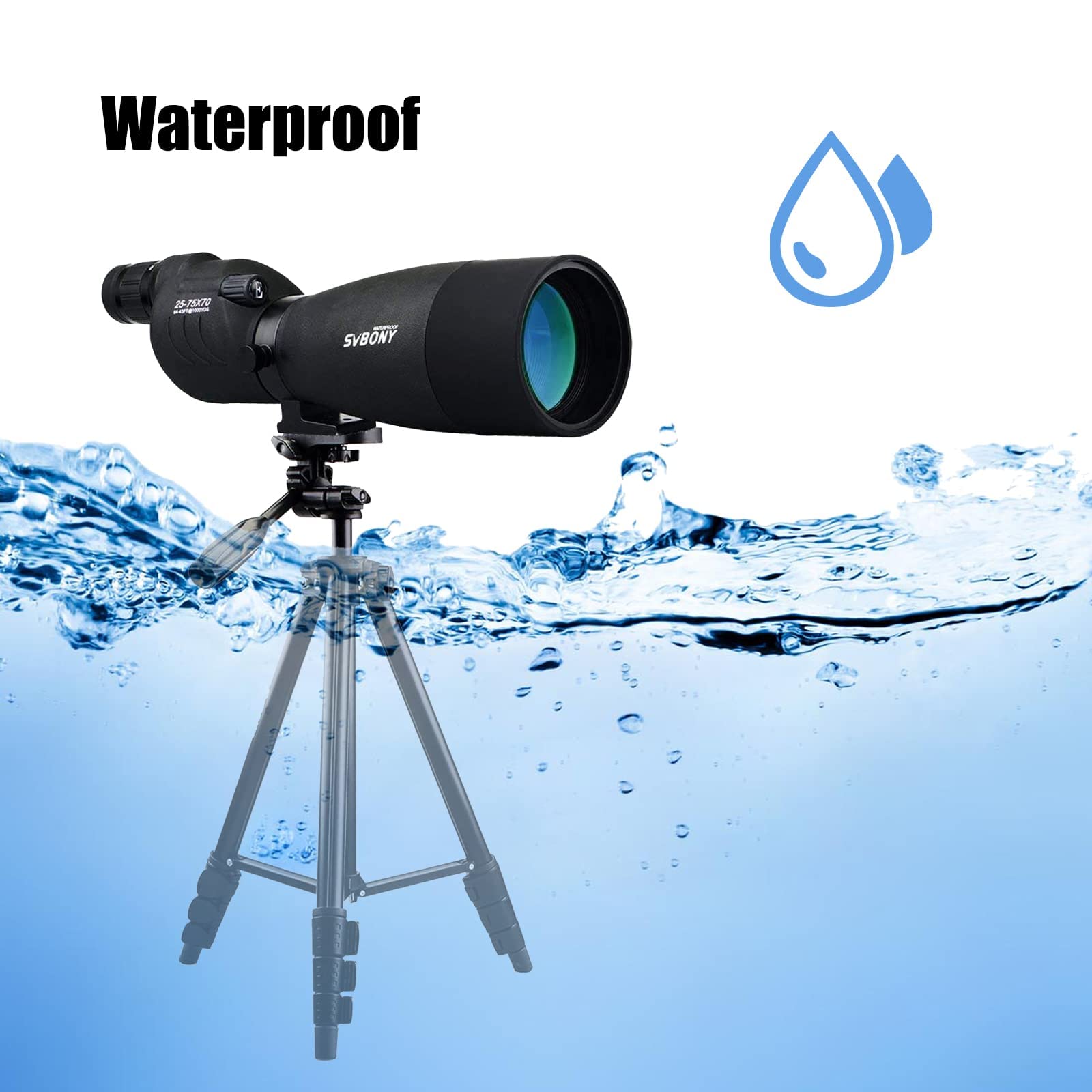 SVBONY SV17 Spotting Scope, Telescope 25-75X70mm BaK4 Prism