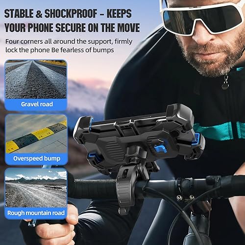 Miniatura 6 de Soporte de teléfono para bicicleta, soporte universal para bicicleta, soporte de teléfono para scooter bicicleta eléctrica de montaña para iPhone