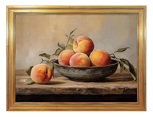 AIKETUO Gold Framed Vintage Wall Art for Kitchen, Kitchen Gold