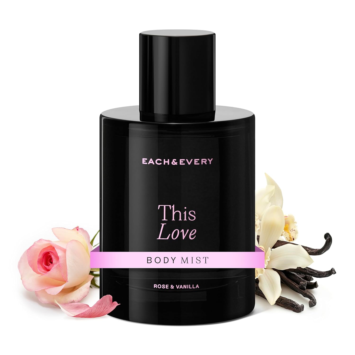 Each & Every Hair and Body Mist for Women and Men - 100% Natural Fragrance Body Spray for Women - Vegan & Cruelty-Free - This Love Scent (Rose & Vanilla)