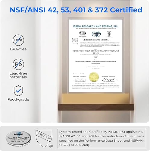 Miniatura 6 de Waterdrop Dispensador de filtro de agua eléctrico grande de 27 tazas, sistema instantáneo recargable de 200 galones, NSFANSI 42&53&401&372, reduce