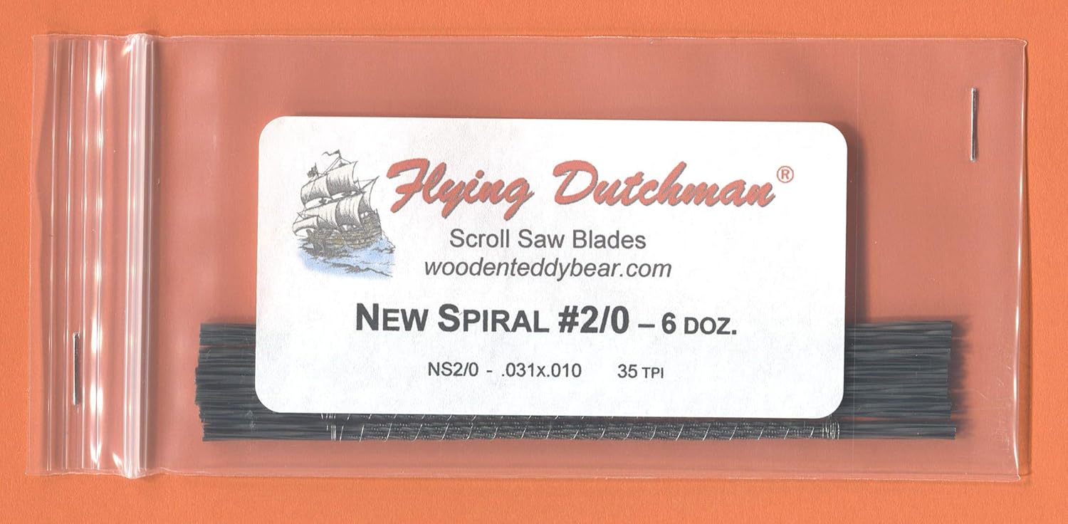 Flying Dutchman New Spiral 2/0 Six Dozen Scroll Saw Blade Pack