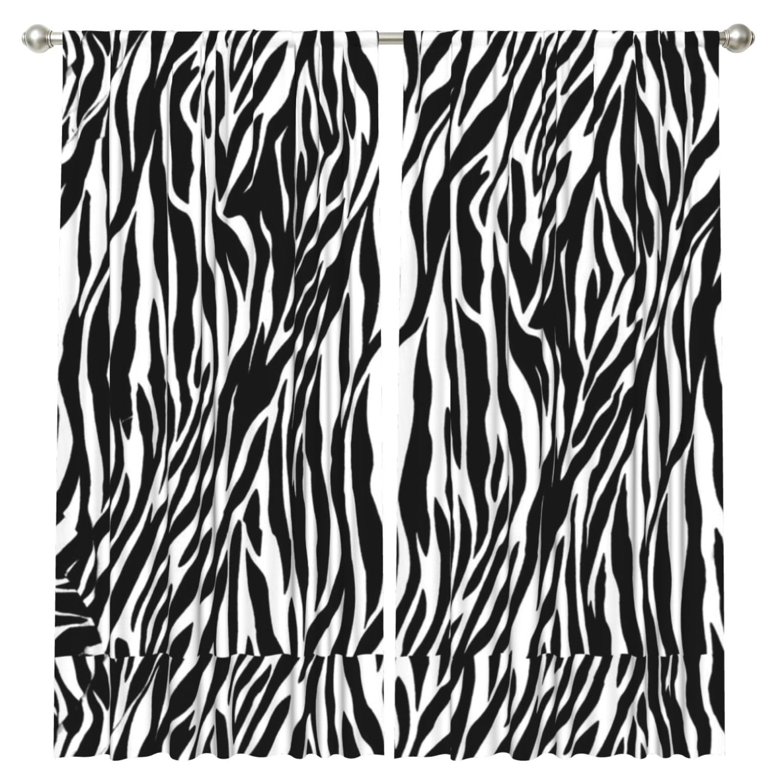 InOmak Zebra Texture, 2 Panels Window Curtains 52 x 84 Inch Blackout Curtains for Living Room Bedroom