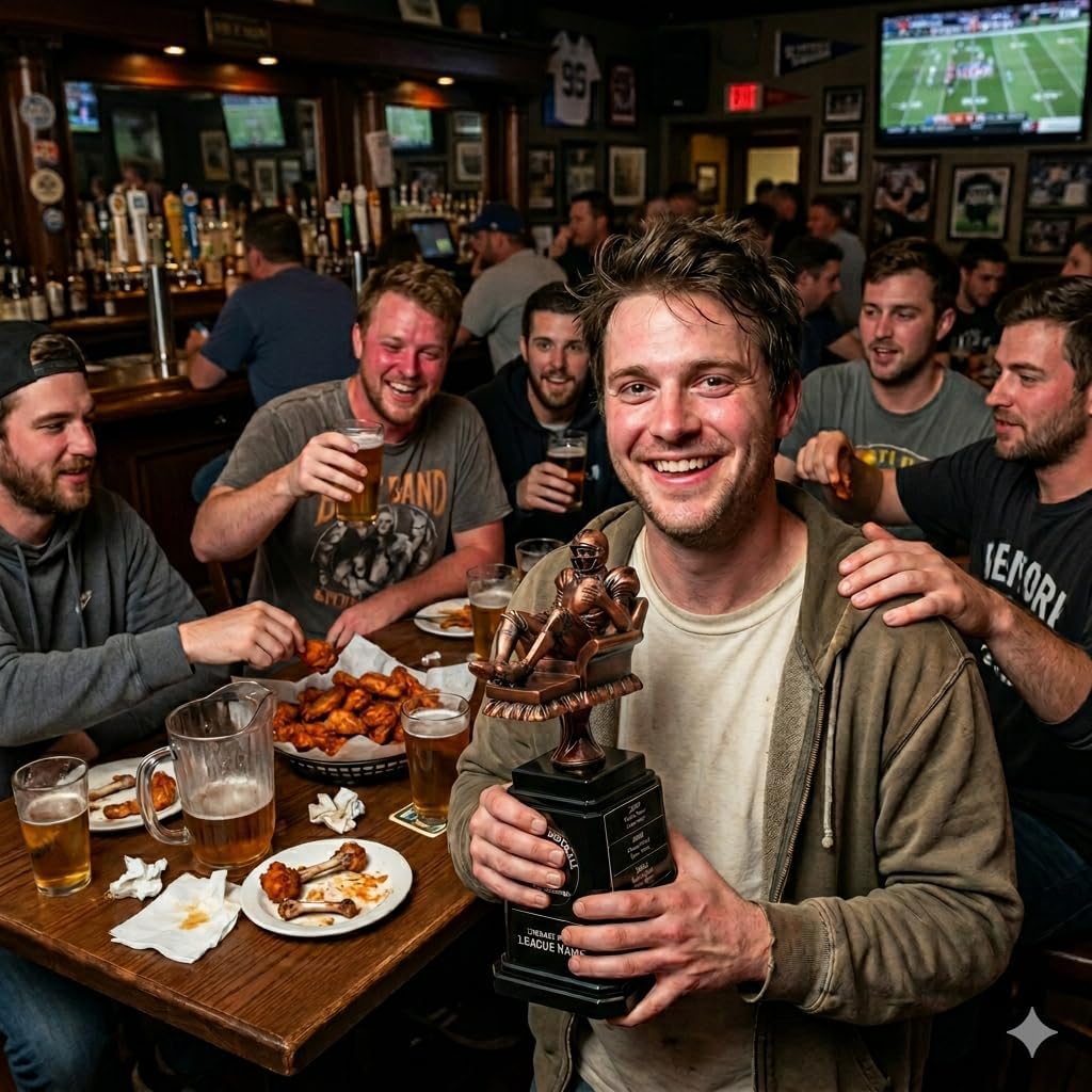 FANTASYJOCKS Fantasy Football Trophy Armchair - 15 Year Perpetual - Includes Custom Laser Engraving