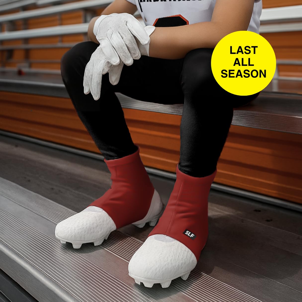 Hue Maroon Kids Spats/Cleat Covers