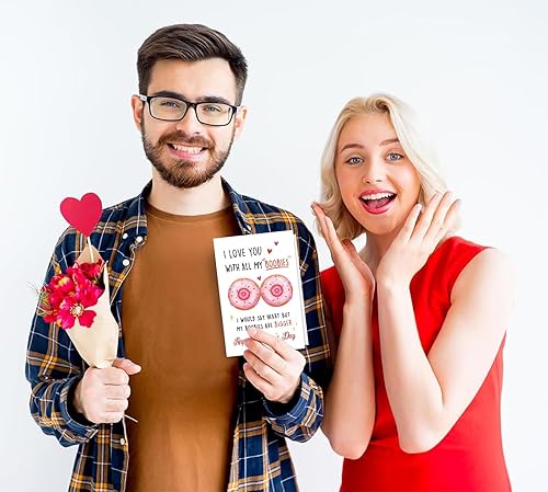 Vista 19 de Divertidas tarjetas de San Valentín para ella, él, tarjetas traviesas de San Valentín, tarjetas de felicitación de cumpleaños con sobre para novio