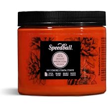 Speedball Water-Soluble Block Printing Ink, 16 oz Jar, Orange 003707