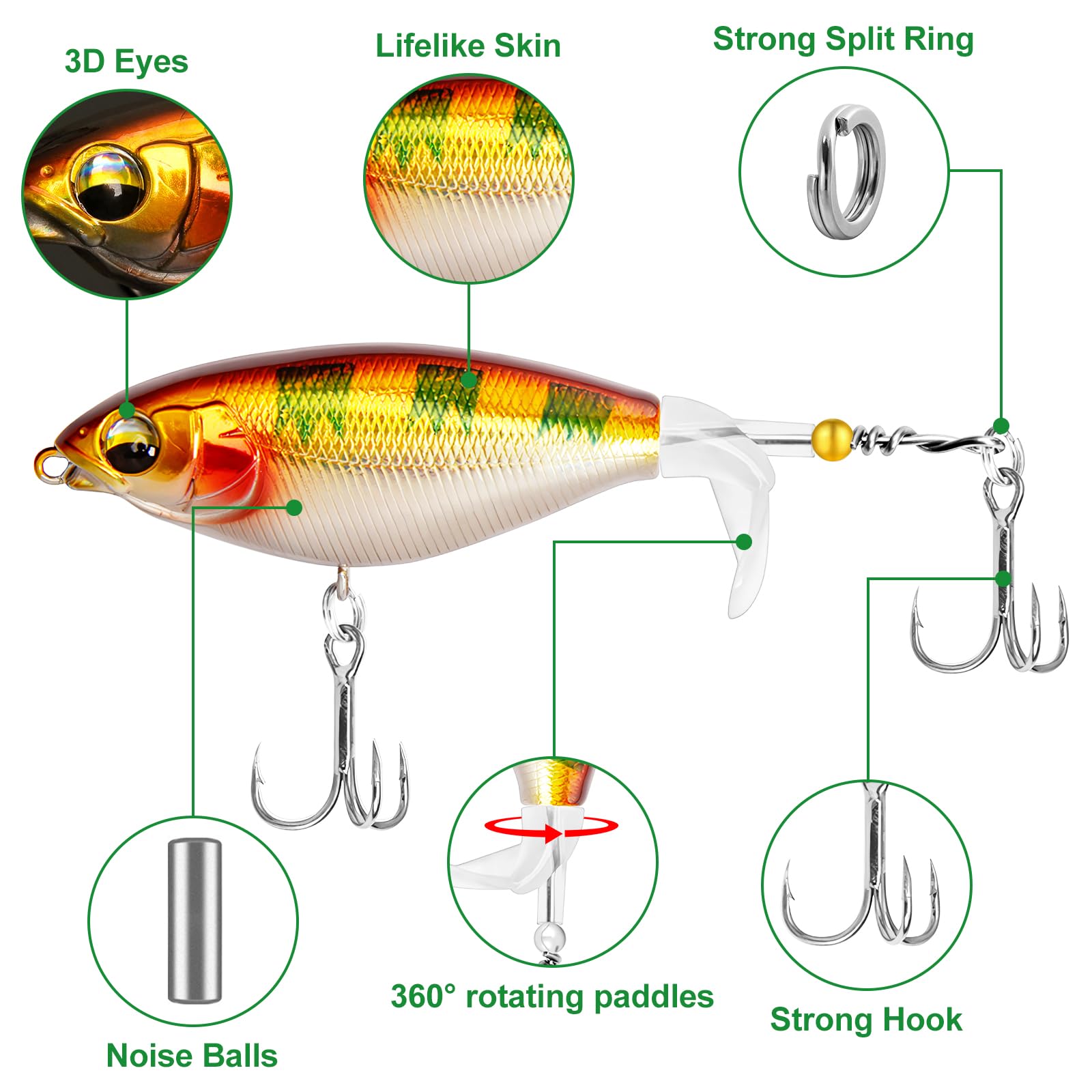 Wobler przynęta na szczupaki, szczupaki, 9,2 cm, 12 g, 5 sztuk przynęt na ryby górne wody, pływające przynęty na sumy basowe, szczupaki, bigbait, przynęta na szczupaki, przynęta Big Bait do łowienia