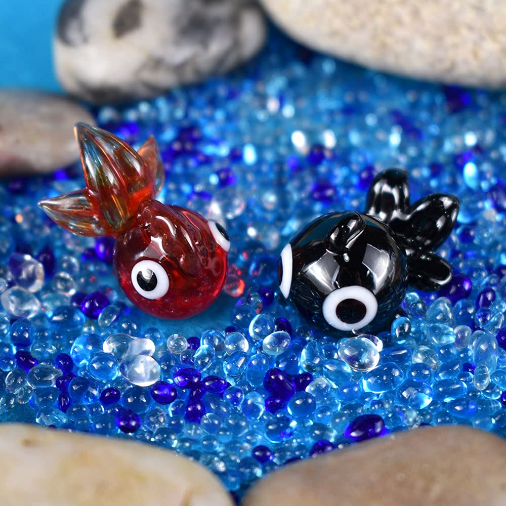 Amazon.co.jp: フォーカート かわいい手作り ガラス細工 金魚ちゃん 幅