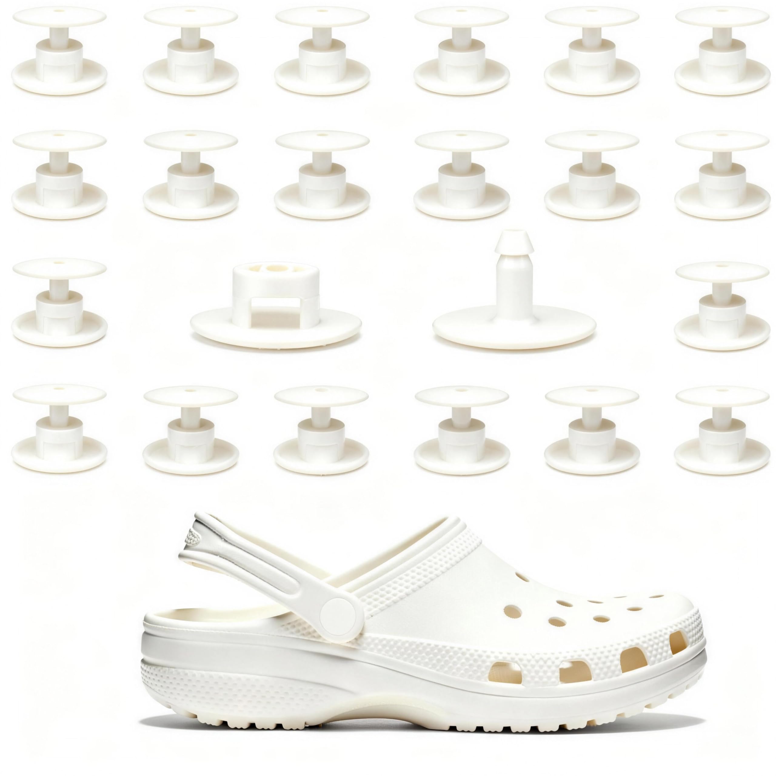 XNUT 24 Sets Replacement Rivets for Crocs, Replacement Parts for Crocs Shoe