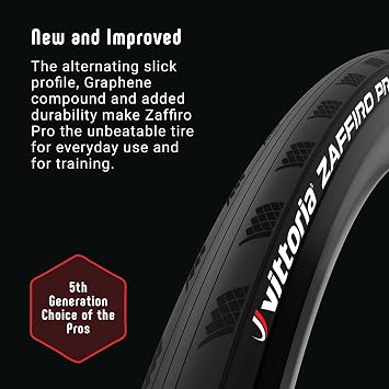 Vittoria Zaffiro Pro G2.0 Road Bike Tires for Performance Training in All Conditions (700x25c Tire)