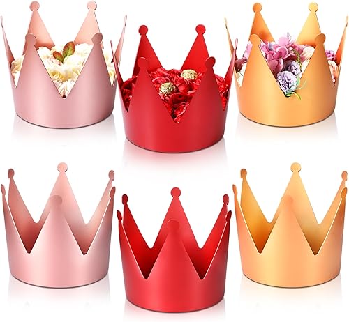 Glenmal 6 cajas de flores para arreglos, caja de corona, cajas de regalo de flores impermeables, cajas vacías para ramo de flores, cajas de metal