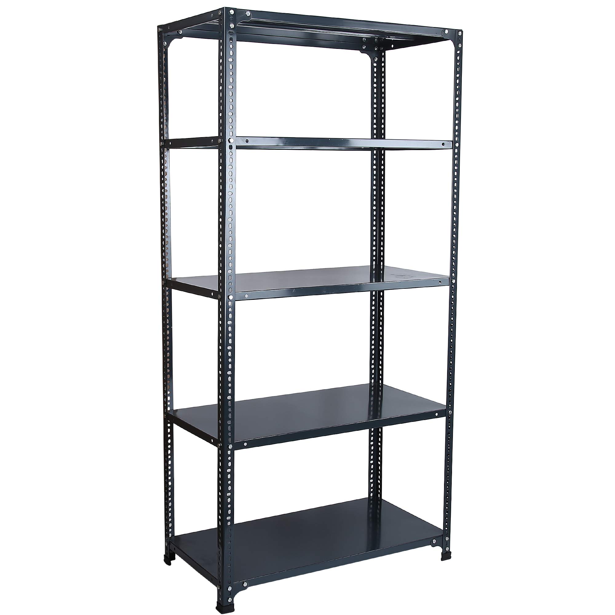 Mil-Nil Prime CRC Sheet 5 Shelf Multipurpose Space Saving Storage Rack, 72 x 36 x 18 Inch, 24 Gauge self (Grey) 16 Gauge Angles-image-13