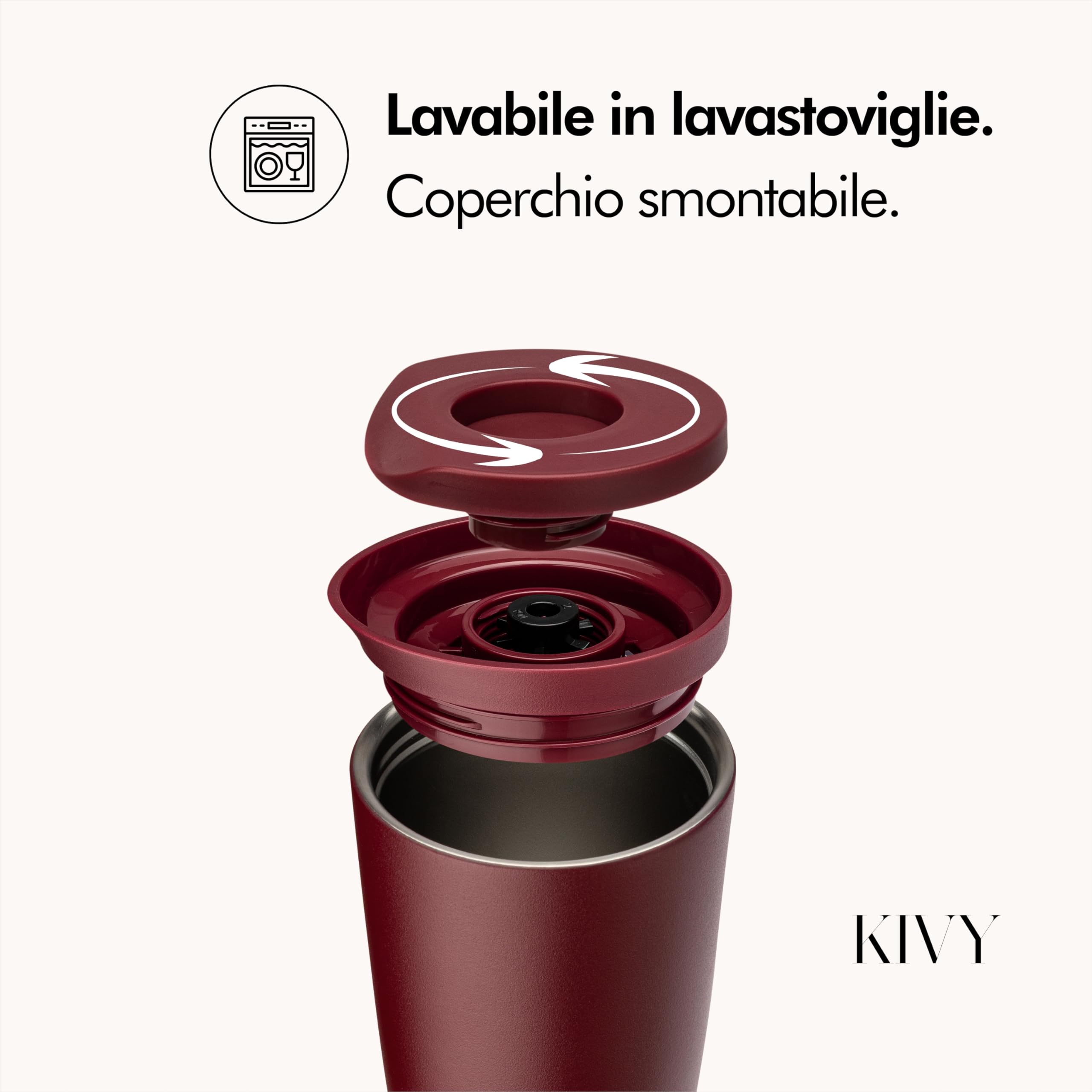 KIVY Tazza Termica 350ml [BICCHIERE CAFFÈ DA ASPORTO] - Thermos in Acciaio Inox Per Caffè o Tè - Bicchiere Termico Da Viaggio - Bicchiere da Caffè Lavabile in Lavastoviglie e Antigoccia - Verde