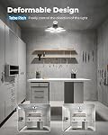 2 Pack LED Garage Lights, 18000LM 6500K Shop Lights with 6 Adjustable Panels, Ceiling Light for Garage Workshop Warehouse Basement