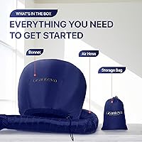 Vista 8 de Accesorio de capó para secador de pelo Granteva con una diadema integrada que reduce el calor alrededor de las orejas y el cuello - Accesorio