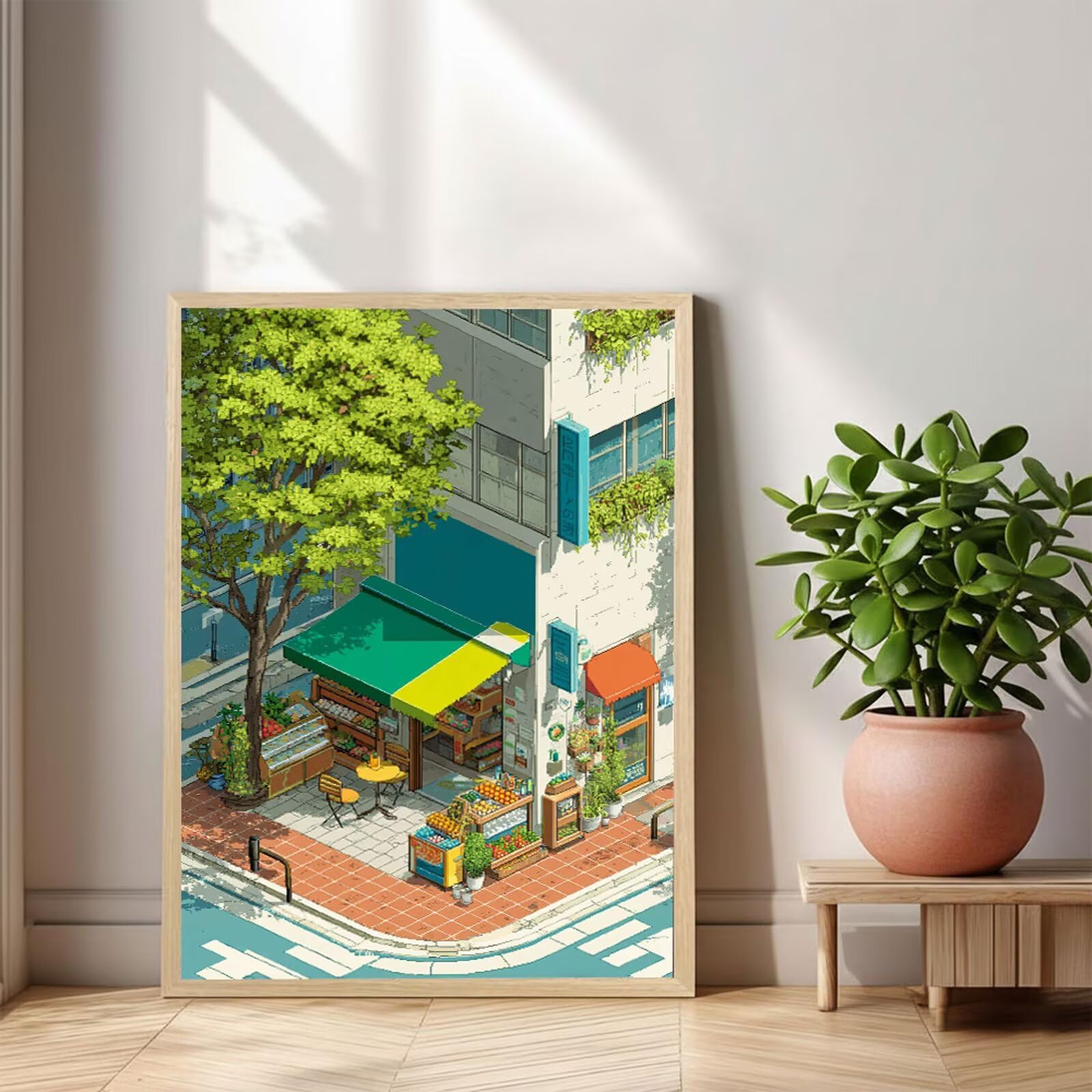 Zestaw do malowania diamentami 5D - widok ulicy i miasta - 80 x 120 cm diamentowe malowanie dla dorosłych, kreatywne rzemiosło, pełna wiertło mozaika diamentowa kryształy, prezenty dla kobiet 1Z-203